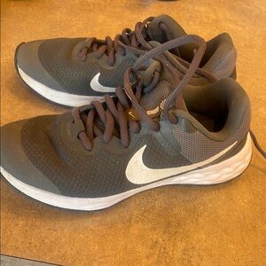 Nike Gray and White Athletic Shoes